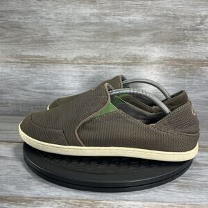 OluKai Men's Nohea Mesh Mustang Lime Peel Slip On Shoes Size 10